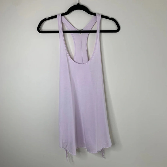 Aritzia Wilfred Tank Top Lilac Purple Fringe Racerback Festival Boho Size XS - Picture 5 of 13